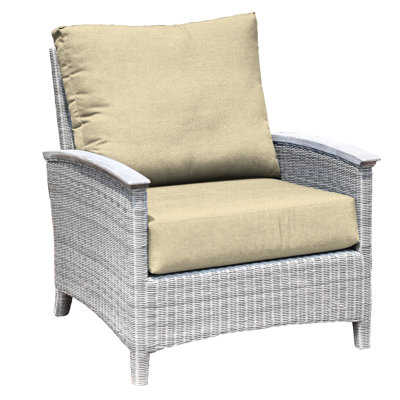 Bella Wicker Teak Outdoor Lounge Chair