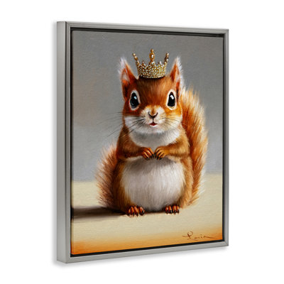 Fancy Crowned Squirrel Floating Frame, design by Lucia Heffernan