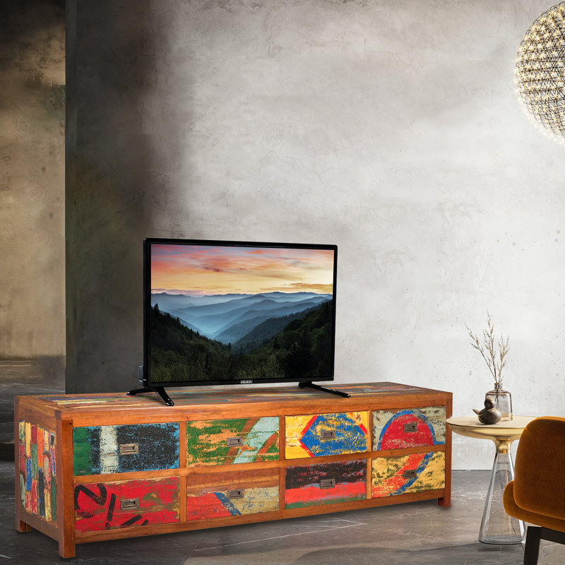 Meuble télé en bois massif pour téléviseur de 88 po ou moins Barne