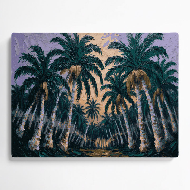 Art mural en métal Botanical Coconut Palm, H 12 po x l 18 po