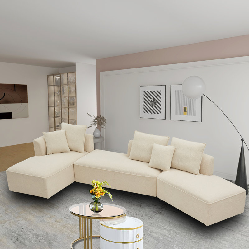 Canapé modulaire Engelfried, Tissu beige