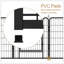 Parc pour enfants 8 panneaux en métal robuste avec porte, idéal pour les enclos intérieurs et extérieurs pour animaux de compagnie, durable et polyvalent-116521354
