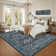 Vintage Floral Area Rug Washable Rugs Stain Resistant Easy Cleaning Indoor Carpet With Non-Slip Backing Low Pile Floor Cover Non Shedding Folding Throw Carpet For Home Decor