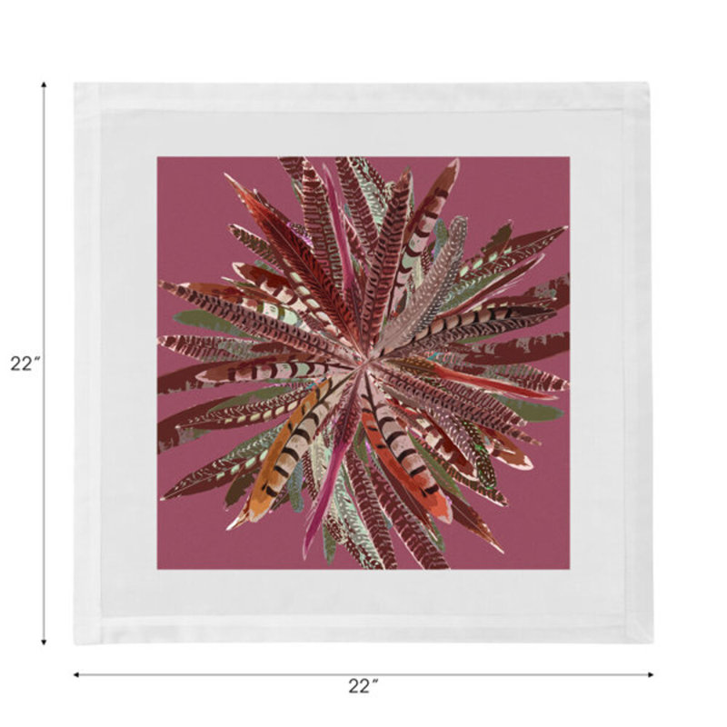 Cotton Blend Square Napkins, Mauve