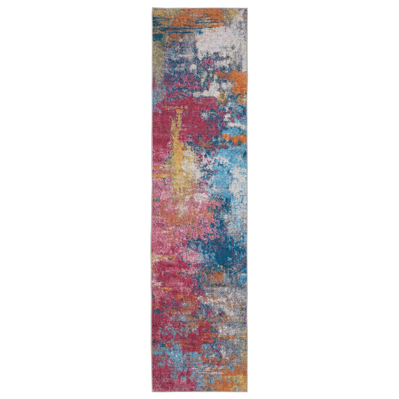 Ratchford Area Rug with Non-Slip Backing, Runner 2' x 8'