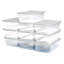 Contenant de rangement en plastique empilable Homz-107129368-107129372-131374592