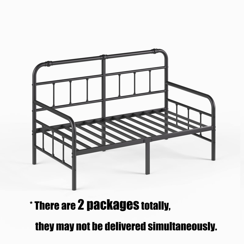 Metal Frame Daybed, Sofa Bed Platfrom, Black