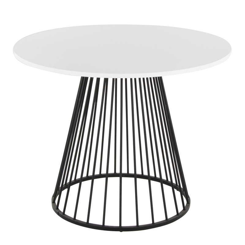 Table de salle à manger Canary Margaret-Beres, Blanc, Noir