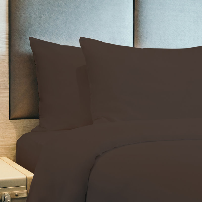 Ensemble de draps en micro-fibre, Ensemble de draps pour taille de lit très grand a, Chocolat
