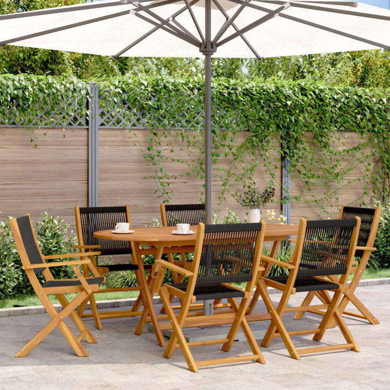 6 - Person Patio Dining Set with Rectangular Table , Cushions Included