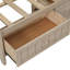Lit de jour pleine grandeur avec 3 tiroirs et espaces de rangement, finition lait antique blanc, fabrication en bois pour les tiroirs de stabilité, attrait durable
