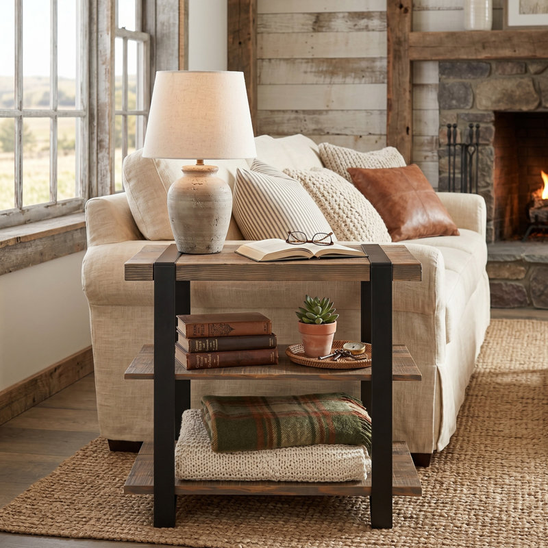 Modesto 3-Tier End Table with Shelves