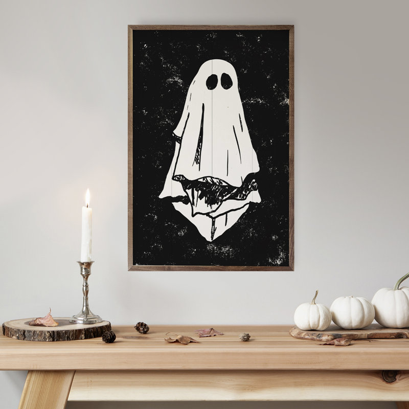 Noir fantôme dessiné à la main, L 5 po x H 8 po