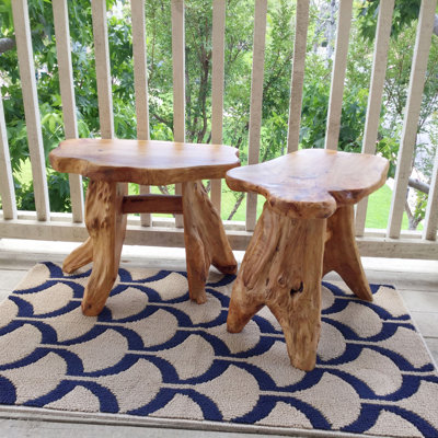 Minnick Solid Wood Accent Stool
