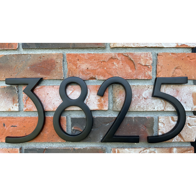 Numéro de maison 6 po en aluminium résistant aux intempéries, 1
