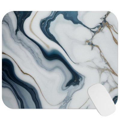 Abstract Marble Geode Crystals Symphony XIII Modern Gaming Cute Office Laptop Desk Pad Gift Mat Square Rectangle Non-Slip Mousepad