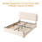Boucle Upholstered Platform Bed Frame with Adjustable Headboard & Soft Rounded Corners-1178638440-1178638437