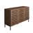 Farmhouse 47 in. W Sideboard Buffet Accent Storage Cabinet with Strip Skeleton Door and Adjustable shelves