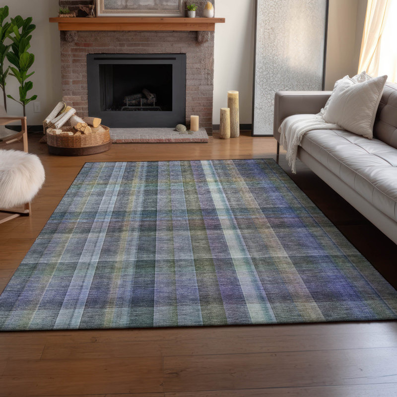 Tapis vert Cerrito AMF534 lavable à la machine de qualité supérieure, Rectangle 5 pi x 7 pi 6 po