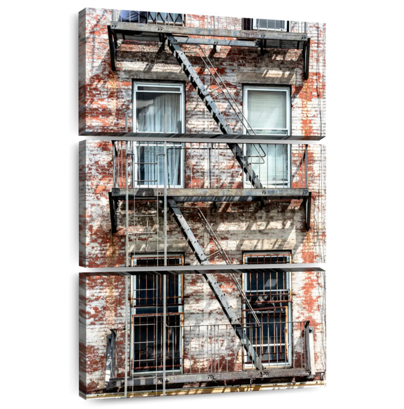 Fire Escape Stairs, 45" H x 28" W