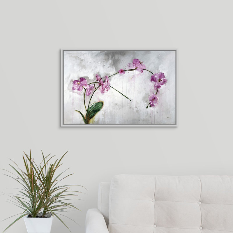 « asdispositions », peinture sur toile, Cadre flottant blanc, H 17,7 po x l 25,7 po x P 1,75 po