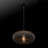 Luminaire suspendu noir mat 1 lumière avec abat-jour en rotin Baney