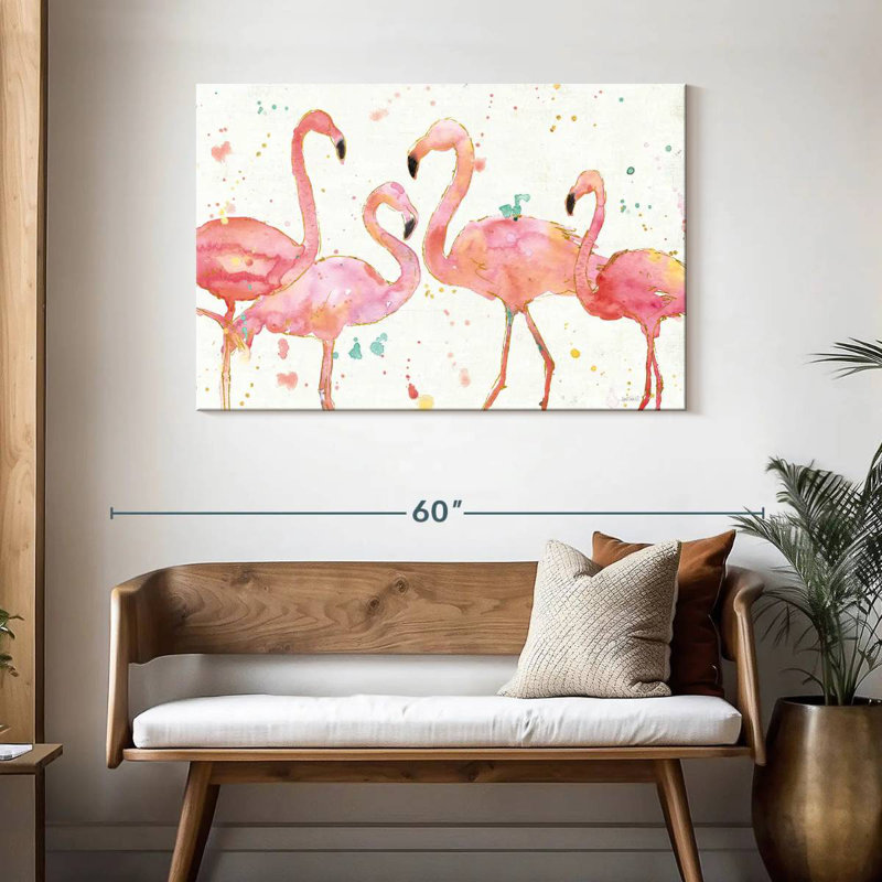 Flamant rose I, H 30 po x l 45 po