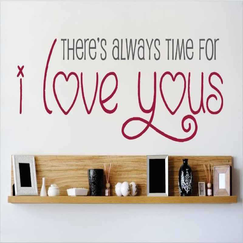 Décalcomanie murale "always on i love" yous, H 6 po x l 20 po x P 0,16 po, Noir / Rouge