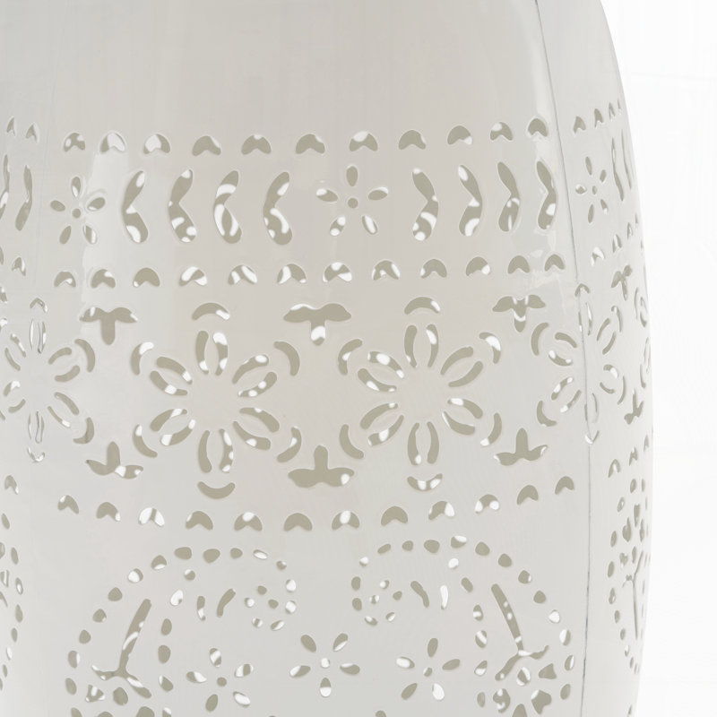 Outdoor Side Table, White