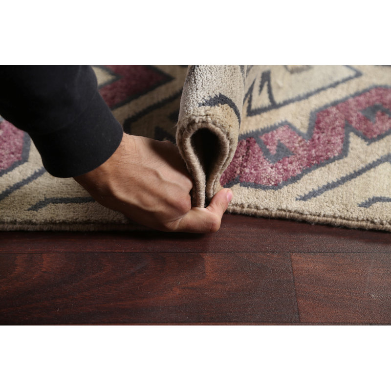 Tapis de style oriental à chevrons moderne 8 x 10