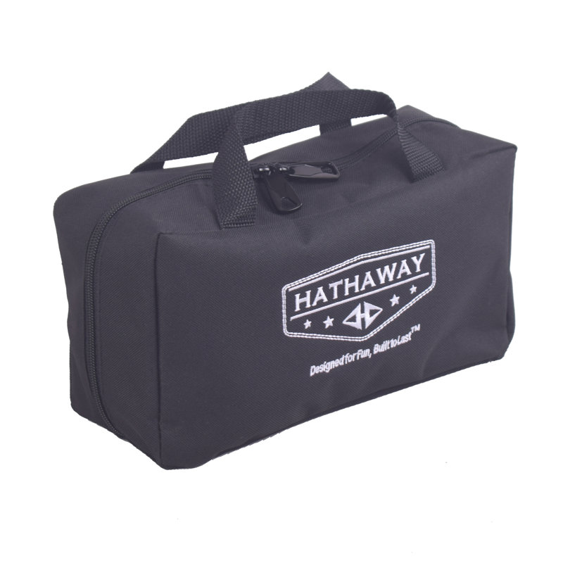 8 Piece Red and Blue Weather Resistant Cornhole Bag Set with Carry Case