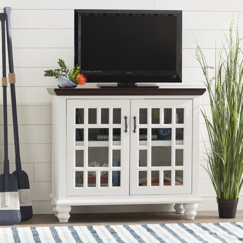 Unfinished TV Stand for TVs up to 49", Concord Cherry, Smokey Blue