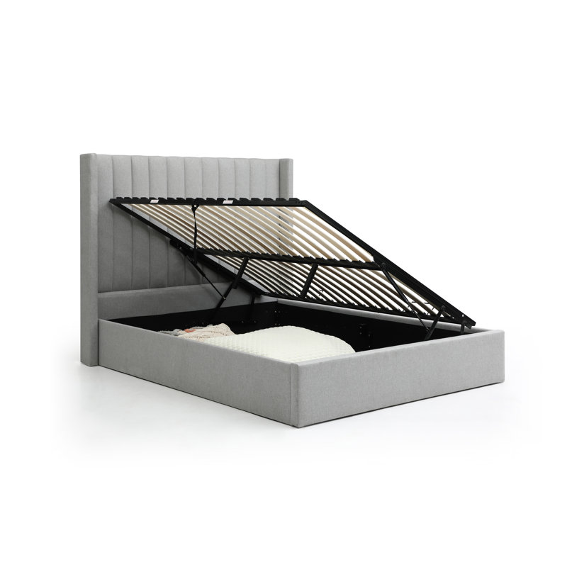 Heswall Upholstered Bed, Grey Velvet