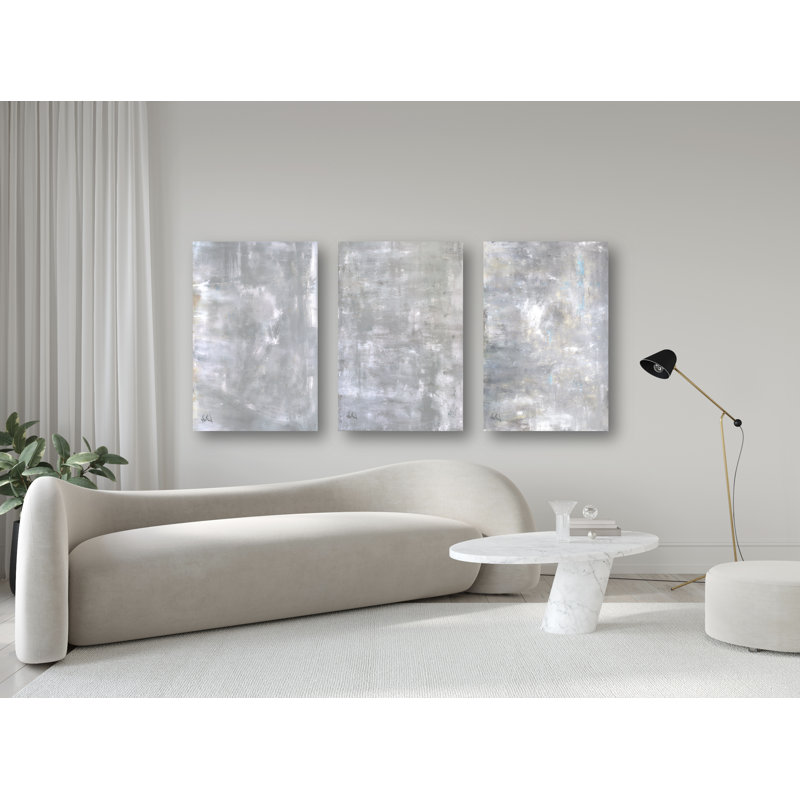Snow Storm Set by John Beard - Artist Enhanced Canvas Print, Brown Floater Framed, 20" W x 24" H x 3" D