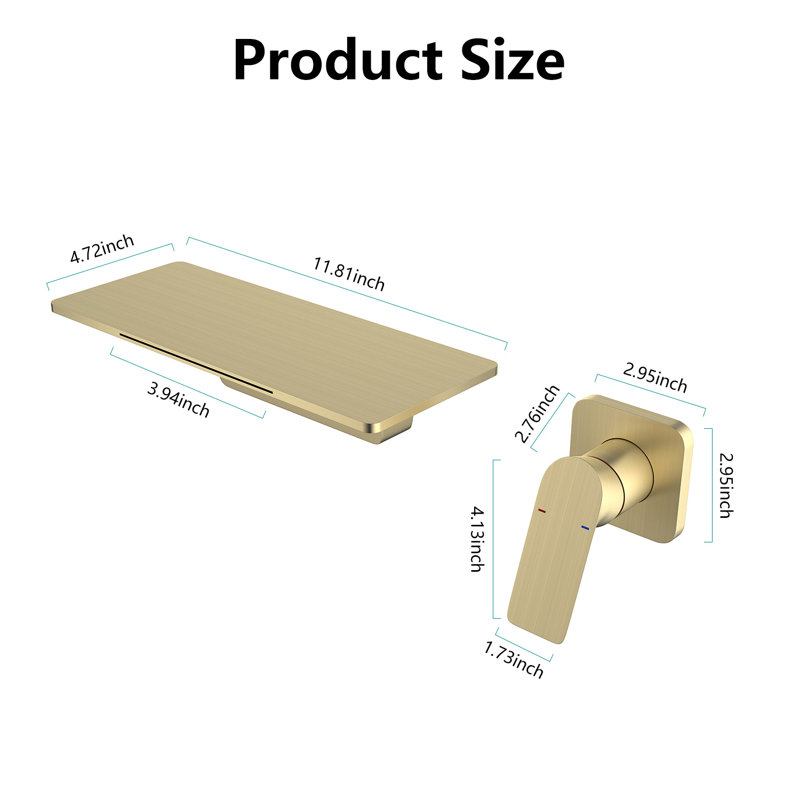 Single-handle Bathroom Faucet, Brushed Gold