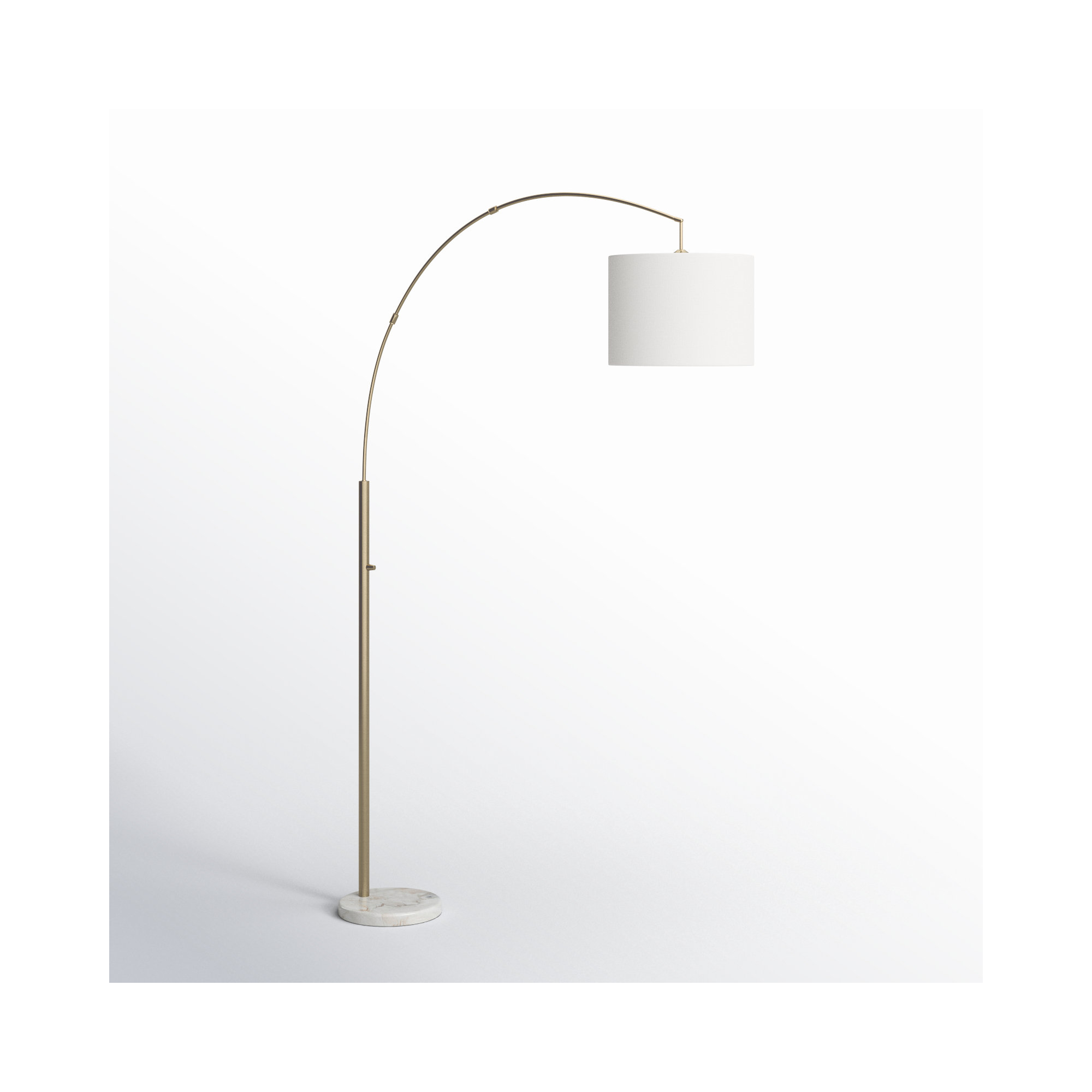 Felice 73.5'' Floor Lamp, Off White, Antique Brass