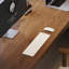 Bureau rectangulaire en bois massif brun clair-1542157046