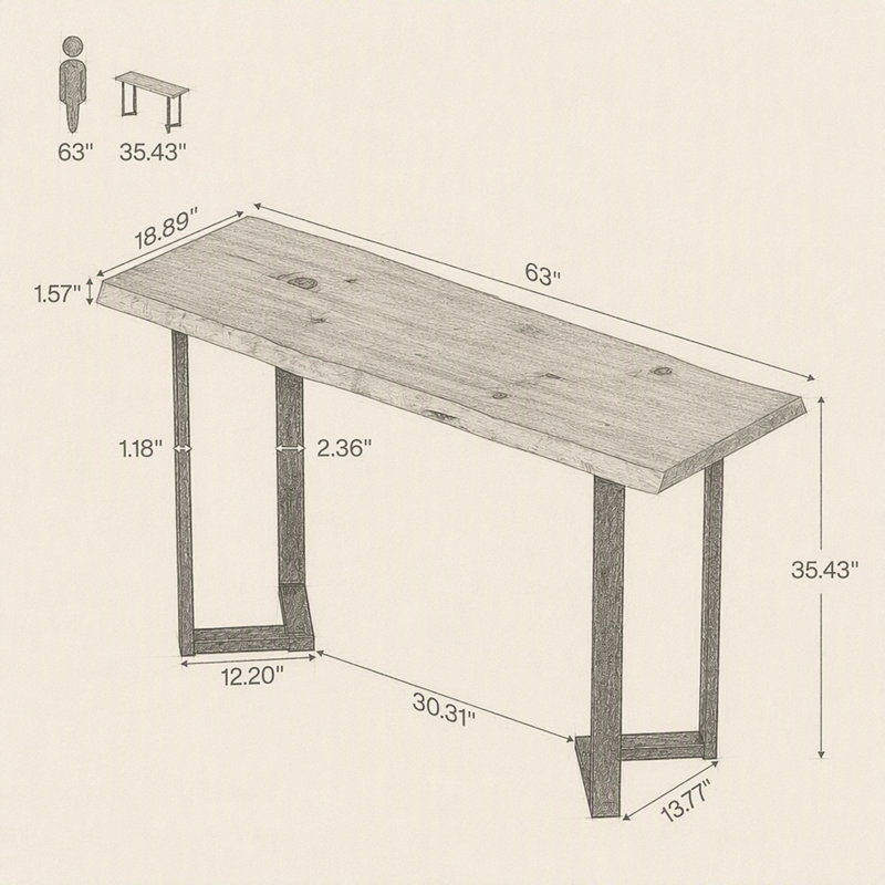Table de bar 63 po