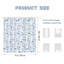 Shower Curtain Floral Botanical Plants Leaves Bathroom Curtain Waterproof 180x180cm, Mildew & Mould Resistant Polyester with 12 Hooks-1833572013