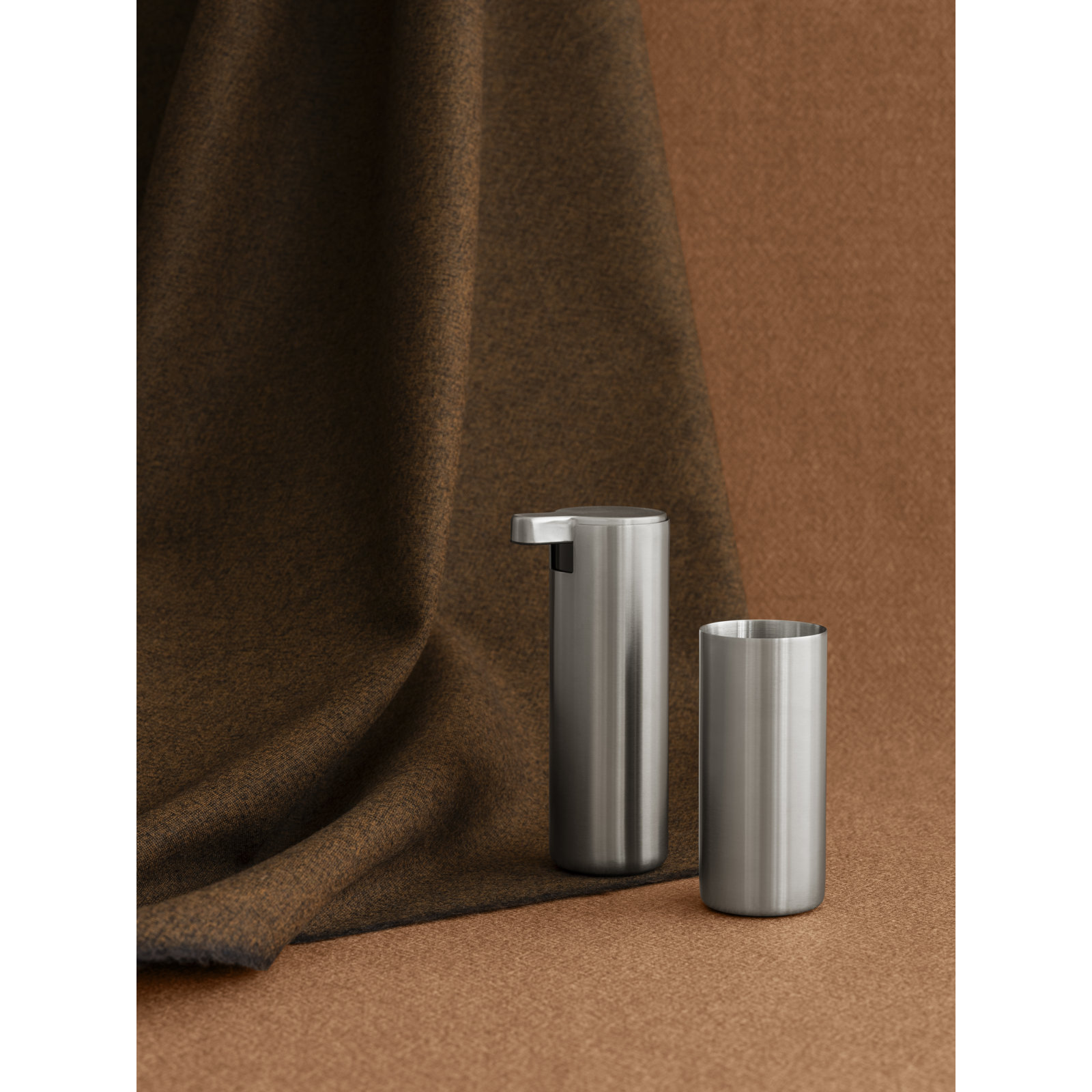 MODO Bathroom Tumbler / Toothbrush Holder, Brushed Stainless Steel