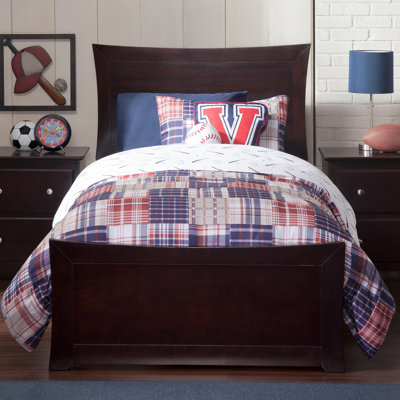 Daury Twin Solid Wood Panel Bed by Harriet Bee