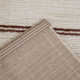 Rectangle Coterie Striped Machine Woven Polyester/Polypropylene Area Rug in Brown/Beige