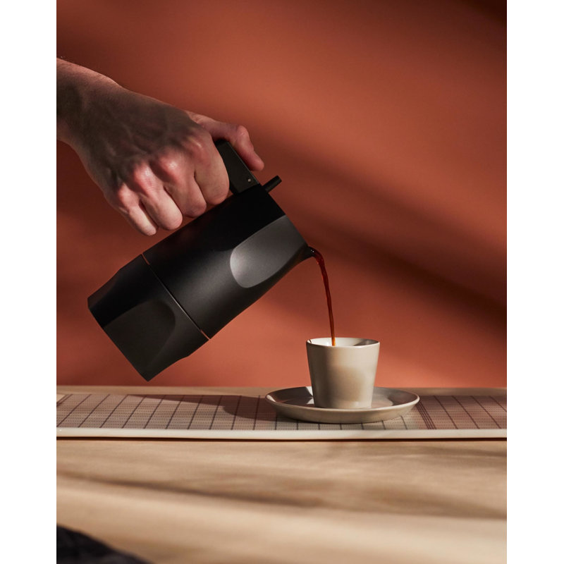 Ossidiana Espresso Coffee Maker, 3 Cup, Black