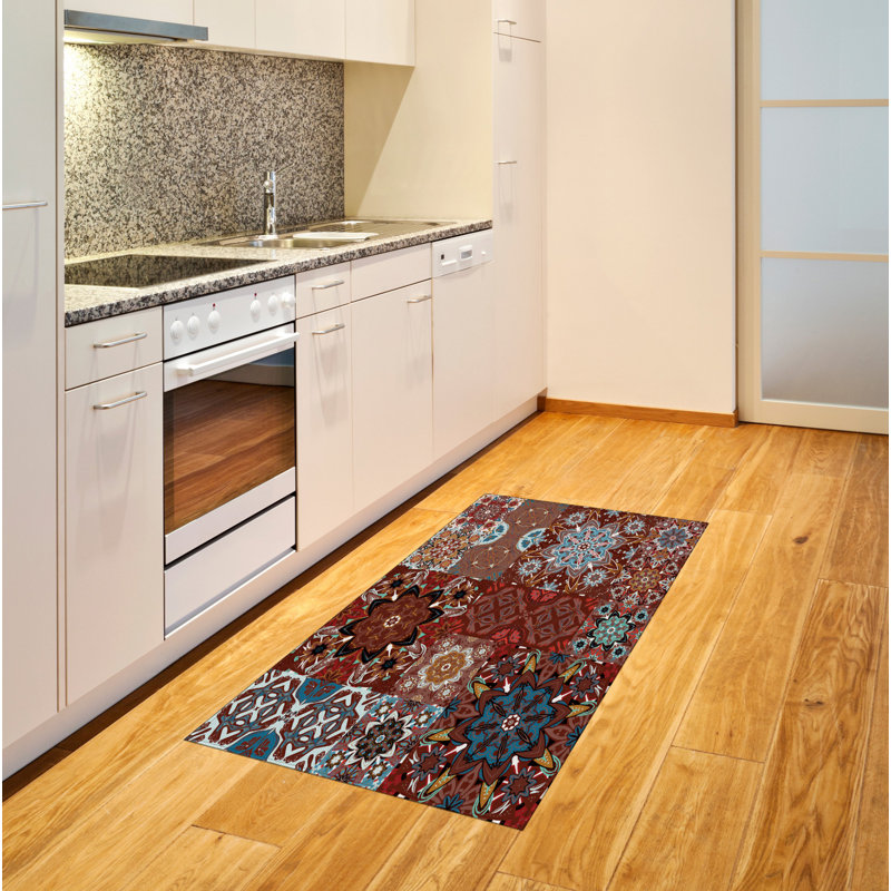 Tapis décoratif brun en fibres à haute densité, Rectangle 2 pi 7 po x 5 pi