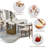 Fairy 5-Piece Modern Rectangular Sintered Stone Dining Table Set With 4 Solid Wood Chairs-114865221-114865224
