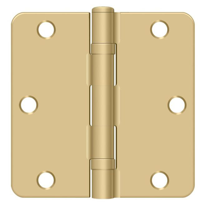 64'' x 64'' Steel Surface Mount Hinge, Brushed Brass