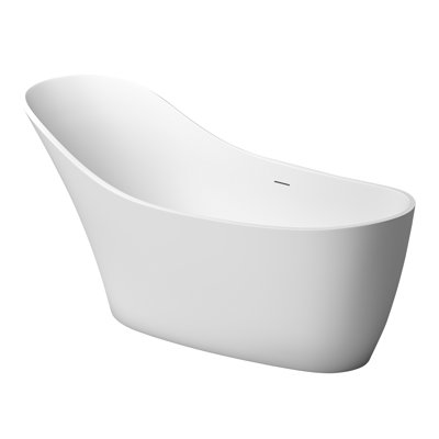 Foscot 66.93'' x 29.92'' Freestanding Soaking Solid Surface Bathtub