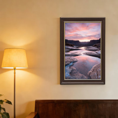 Art mural sur toile Gallery Wrap pour le salon, la chambre à coucher, le bureau ou le vestibule - Décoration murale décorative avec coucher de soleil Canyon