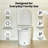 Modern Smart Toilet with Bidet, Foam Shield, 4-Season Temperature, Built-in Tank & Pump for Powerful Flush, Heated Seat, Warm Wash/Dryer, Slow Close