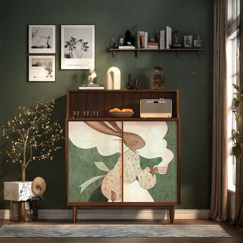 Armoire de rangement en bois de noyer durable